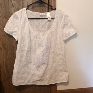 White textured blouse